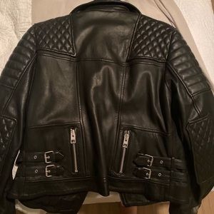 all saints leather jacket
